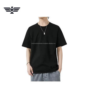 Camiseta de Algodón 100% Lisa de Talla Grande para Hombre |   Camiseta Minimalista de Estilo Urbano con Hombros Caídos, Tejido Jersey de 240g, Antiencogimiento - Product Image 4
