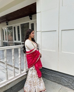 Designer Beautiful Pink & <b>Gold</b> Hand Embroidered Bridal Dress for PakistanExquisite Indian Traditional Designer Sharara <b>suit</b> - Product Image 4