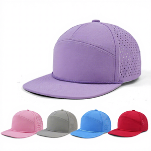 High Quality Custom 7 Panels <b>Plain</b> Flat Brim Sport <b>Caps</b> Baseball <b>Cap</b> - Product Image 5