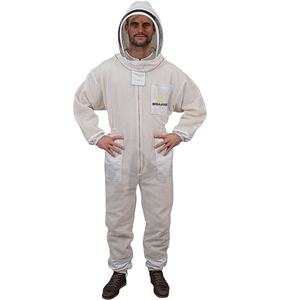 Costume d'apiculture à 3 couches avec voile d'escrime et une paire de gants ventilés anti-piqûre pour apiculteurs - Product Image 1