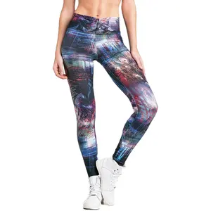 Printed Women Leggings Designed with Compression Waistband Maximum Breathability and Stretchable