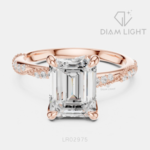 Bague de fiançailles en or blanc 14 carats avec diamant de laboratoire taille émeraude 2,56 carats, couleur F+, clarté VS+, certifiée IGI, idéale pour un cadeau - Product Image 4