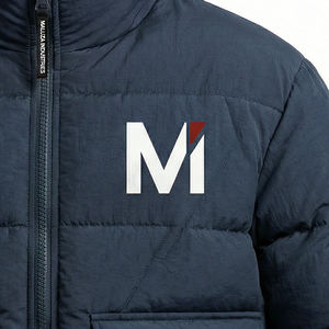Veste matelassée isolante en toile à capuche pour homme, chaude, imperméable, coupe-vent, décontractée, pour l'extérieur, avec logo frontal, OEM - Product Image 6