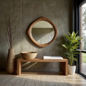 Espejo de Pared de Madera para Estudio de Yoga, Espejo de Pared Reflectante de Madera para Decoración de Fitness y Danza, Espejo Colgante al por Mayor - Product Image 4