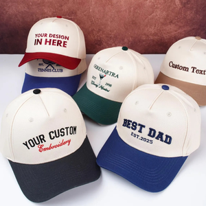 Gorras de Béisbol Bordadas Personalizadas al por Mayor con Texto de 2 Tonos para Hombres y Mujeres, Gorras de Estilo Deportivo de Algodón de Alta Calidad Multicolores - Product Image 4