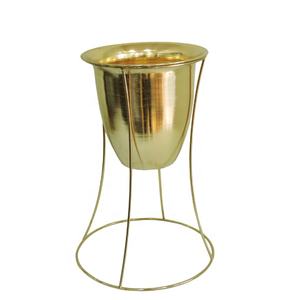 Designer <b>Gold</b> Round Indoor Flower Pots Stand Elegant <b>Planters</b> for Living Room Bedroom Hallway & Garden for Indoor Application - Product Image 4