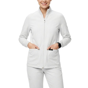 Factory Price Wholesale Custom Logo Medical <b>Scrub</b> Jacket New Trending Athletic Stylish Nurse Uniform Outwear OEM <b>Scrub</b> Jackets - Product Image 1