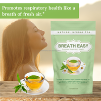 Té Natural OEM Breath Easy para la Inmunidad, Digestión y Eliminación del Mal Aliento, Té Herbal con Sabor Fresco para Fumadores, Bolsita para el Cuidado Pulmonar