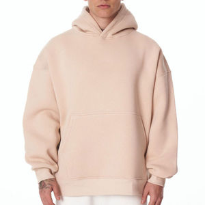 Sweat à capuche pour homme en molleton 100% coton de haute qualité, imprimé en relief, style streetwear, couleur rouge - Product Image 1