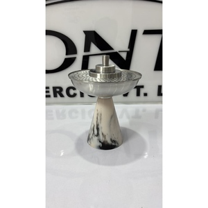 Brûleur de Bakhoor Moderne en Marbre, Support d'Encens en Pierre Naturelle, Mabkhara Arabe de Luxe, Encensoir à Oud avec Plaque en Acier Inoxydable – Vente en Gros - Product Image 4