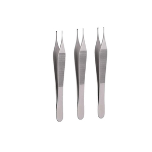 สินค้ามาใหม่ 3 ชิ้น อุปกรณ์ผ่าตัดแบบแมนนวล คีมจับเนื้อเยื่อ Adson ขนาด 1x2 นิ้ว และคีมหยักขนาด 4.75 นิ้ว สำหรับศัลยกรรมตกแต่ง พร้อมการรับประกัน 2 ปี - Product Image 1