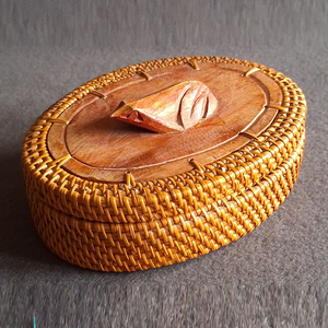 Minimal <b>Large</b> Handmade Rattan <b>Baskets</b> For Organizing Kitchen Accessories And Household Goods Eco Friendly Natural Rattan <b>Baskets</b> - Product Image 5