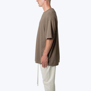 Camiseta de Alta Calidad para Hombre, Talla Grande, Hombros Caídos, Cuello Redondo, Estampada, 100% Algodón, Estilo Grueso, 300 Gramos, Nueva - Product Image 3