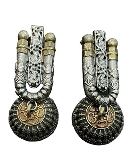 Estilo único Oreja de elefante Estilo Tribal Kuchi Boho Jhumka Pendientes de color chapados en oro de plata alemana hechos a mano en estilo personalizado - Product Image 6