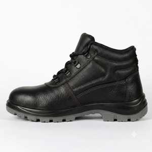 <b>Black</b> Steel Toe Safety Shoes Genuine Leather Waterproof <b>Work</b> <b>Boots</b> Anti Slip Industrial Mining Footwear Custom Logo - Product Image 4