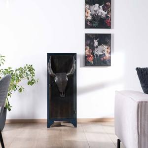 Meuble de rangement Vandana Royal Flow avec tête de taureau en relief sur le devant Crazy - Product Image 1