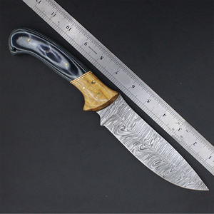 มีดล่าสัตว์ที่ผลิตจากเหล็กกล้าคาร์บอนสูง พร้อมด้ามจับโค้งมน สำหรับใช้งานในแคมป์ มีดล่าสัตว์พร้อมปลอกป้องกัน - Product Image 4