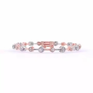 Moissanite Diamond Bracelet <b>for</b> Women and <b>Men</b>, Mix Cut Diamond Bracelet <b>For</b> Wedding, Solid Gold moissanite Bracelet - Product Image 6