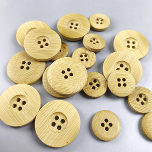 Venta Directa de Fábrica, Botones Redondos de Bambú Real de 15mm y 20mm con 4 Agujeros para Abrigos y Suéteres - Product Image 6