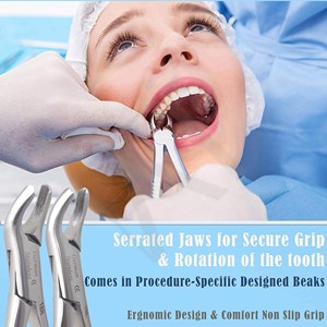 Pinzas de Extracción Dental Profesionales, Pinzas para Molares Superiores, Acero Inoxidable, Herramientas Quirúrgicas para Dentistas - Product Image 4