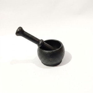Heavy Duty Spice Grinder Masher Traditional Iron Mortar & Pestle Set For Hand <b>Grinding</b> Herbs Spices <b>Pastes</b> Kitchen Tool - Product Image 2