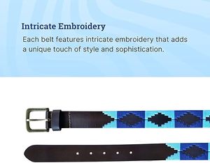 Ceinture Polo en Cuir Véritable 100% avec Motif Brodé, Longueur Personnalisée, OEM/ODM Accepté, Prix Raisonnable, Vente en Gros - Product Image 4