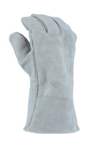 Gants de soudage en cuir de vachette fendu en cuir de vachette avec sangle de pouce renforcée pour la protection des mains et une forte adhérence - Product Image 4