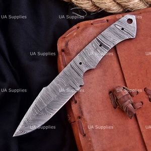 Cuchillo de Supervivencia, Caza y Camping UA Supplies de Alta Calidad, Hoja Fija de Acero de Damasco Afilada como una Navaja, con Orificio para el Dedo, Punta Caída, 8 Pulgadas, 0.5mm - Product Image 6