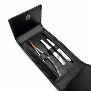 Ensemble de pinces à sourcils professionnelles en acier inoxydable blanc et or rose, pointues et inclinées, légères et durables, outils de soin des sourcils - Product Image 5