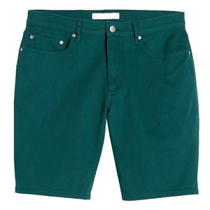 Pantalones Cortos de Mezclilla Casuales para Hombre, Ligeros, Cómodos, Rectos, con Cierre de Cremallera y Botón, 100% Algodón, para Verano - Product Image 1
