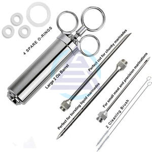 Kit d'injecteur d'assaisonnement pour viande, injecteurs de marinade pour dinde, seringue de cuisson en acier inoxydable avec 3 aiguilles - Product Image 2
