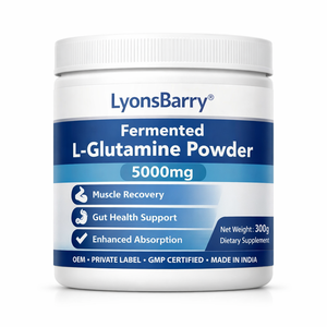 ผงกรดอะมิโนแอลกลูตามีนหมัก 5000 มก. – ช่วยฟื้นฟูกล้ามเนื้อ บำรุงสุขภาพลำไส้ รับผลิตแบบ OEM แบรนด์ส่วนตัว ผู้ผลิต GMP จากอินเดีย - Product Image 4
