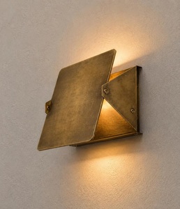 Pair Antique Patina Brass Art Deco <b>Wall</b> <b>Sconces</b> | Modern Geometric Handmade Luxury <b>Wall</b> Lighting for Bedroom Living Room Diwali - Product Image 6