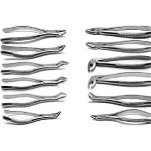 Juego de Fórceps Manuales Reutilizables y Autoclavables para Extracción Dental, Inferiores y Superiores, Acero Inoxidable Alemán, Certificación CE y MOL, Uso Hospitalario SurgiRight - Product Image 6