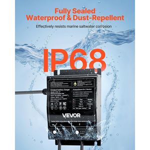 Caricabatterie Marino Intelligente a 2 Banchi 10A 12V IP68 Impermeabile per Batterie agli Ioni di Litio - Product Image 3