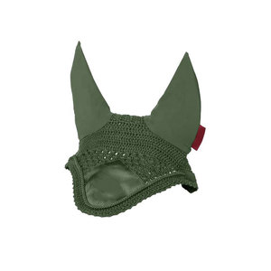 Cache-oreilles en maille marron pour chevaux avec protections d'oreilles pour l'entraînement et la course - Product Image 2