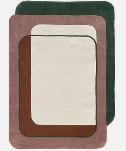 Tapis moderne en laine tuftée à la main, double couche, écologique, antidérapant, géométrique, rembourré, pour salon, enfants et adultes - Product Image 4