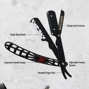 มีดโกนหนวดแบบตรงสำหรับผู้ชาย มีดโกนหนวดแบบใบมีดเดี่ยวสำหรับมืออาชีพ - Product Image 4