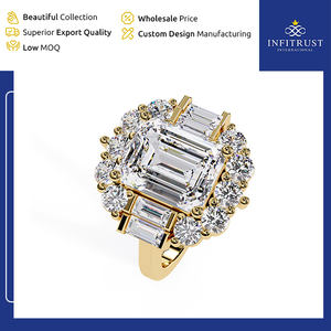 Experiencia Profunda en la Venta de Anillos de Diamantes Solitarios de Plata de Ley 925 con Claridad VVS Hechos a Mano y de Tamaño Personalizado a Bajo Precio - Product Image 3