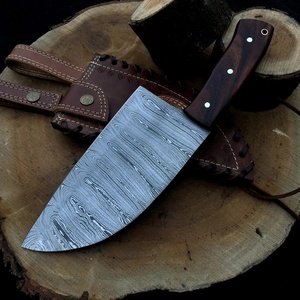 Cuchillo de Chef JEXMOO Hecho a Mano de Acero de Damasco de Grado Industrial, Cuchillo Multifuncional con Patrón Trenzado, Funda de Cuero, Uso en Cocina, OEM - Product Image 2