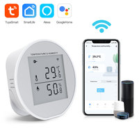TOP Ventes - Thermomètre et Hygromètre Numérique WiFi Tuya Smart Home avec Commande Vocale PST-WSD400H