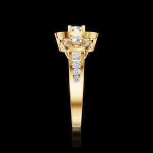 Anillo de Compromiso Unisex con Diamante Sintético Cultivado en Laboratorio, Corte Brillante Redondo, Color E, Certificado EGL, Chapado en Plata 925, de Lujo, Marca Aurum Diam - Product Image 6