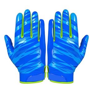 Gants de sport de football américain à sublimation intégrale, nouvelle marque privée, paume en silicone antidérapante, imperméables, poignets ajustables - Product Image 3