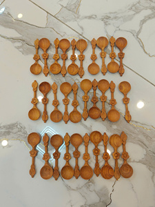 Cuchara de Cocina de Madera Hecha a Mano de Primera Calidad, Utensilio de Cocina Grabado Personalizado, Madera de Teca, Fabricante Vietnamita con Marca Privada OEM - Product Image 3