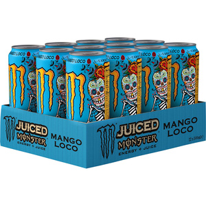 Bebida Energética MonsterEnergy Mango Loco 500ml x4 Paquete Sabor Original Alta Cantidad de Cafeína Oferta Mayorista Directa de Fábrica - Product Image 3