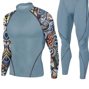 Ensemble de vêtements de compression pour hommes, combinaison de compression athlétique de qualité professionnelle pour hommes, conçue pour l'entraînement en salle de sport, la course à pied et les sports - Product Image 6