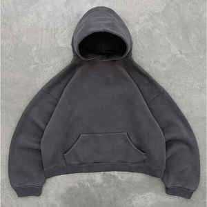 Ensemble de survêtement en molleton français pour homme, sweat-shirt et pantalon, couleur unie, respirant, pull chaud, tenue d'hiver - Product Image 3