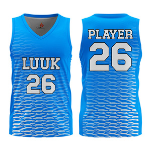 เสื้อบาสเก็ตบอล LUUK แบบสั่งทำพิเศษ คอวี แขนกุด ระบายเหงื่อได้ดี พิมพ์ลายแบบซับลิเมชั่น สำหรับผู้ใหญ่ ทุกเพศ ชุดทีม 26 - Product Image 6