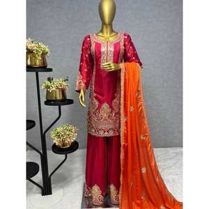 Hermosa parte superior de ropa de fiesta-Parte inferior y Dupatta Talla XL - Product Image 1