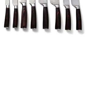 Custom Handmade 8-Piece Damascus Steel Chef <b>Knives</b> with Customized Handle <b>Sharp</b> Serrated Edge for Multi-Purpose Eco-Friendly - Product Image 3